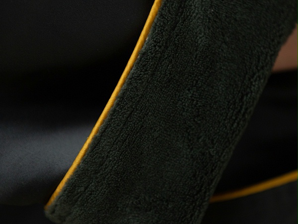 双层外仿真丝内珊瑚绒浴袍保暖舒适速干吸水