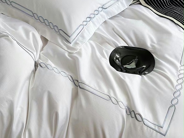 民宿四件套酒店布草宾馆套件床单被套全棉贡缎批发酒店床品四件套